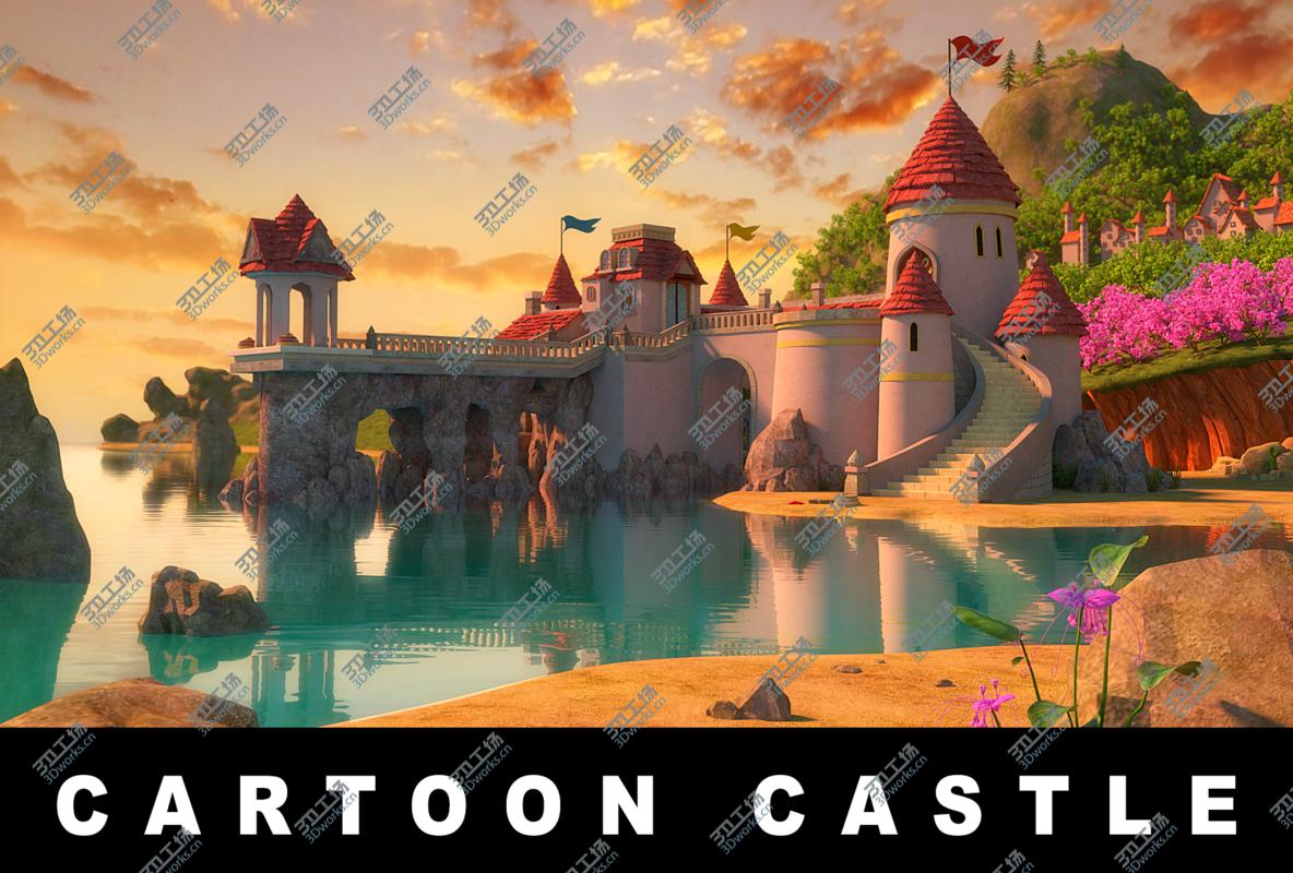 images/goods_img/202105074/Cartoon Castle Scene 3D model/1.jpg